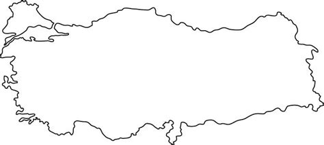 Turkey map outline - Map of Turkey outline (Western Asia - Asia)