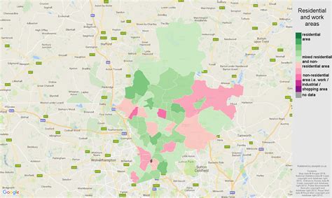 Walsall population stats in maps and graphs.