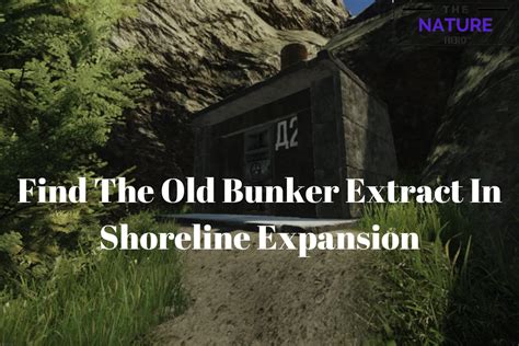 Find The Old Bunker Extract In Shoreline Expansion - The Nature Hero