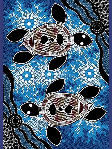 "Authentic Aboriginal Art - Sea Turtles" Essential T-Shirt for Sale by ...