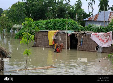 Flood affected people at Fulbari upazila of Kurigram, Bangladesh Stock Photo - Alamy