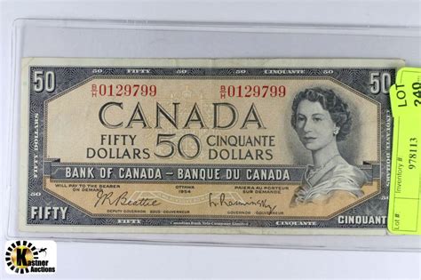 1954 CANADIAN $50 BILL