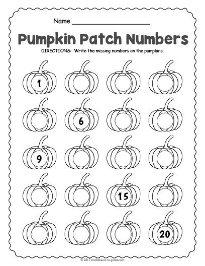 Halloween Number Worksheet