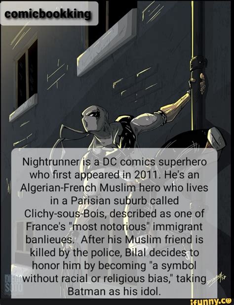 Nightrunner is a DC comics superhero who first appeared in 2011. He's ...