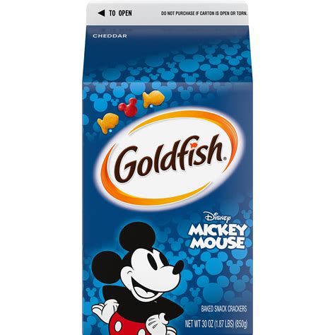 Goldfish Disney Mickey Mouse Cheddar Crackers, Snack Crackers, 30 oz carton Mickey Mouse 30 ...