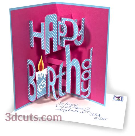 Happy Birthday Pop-up Whimsy Font — 3DCuts.com