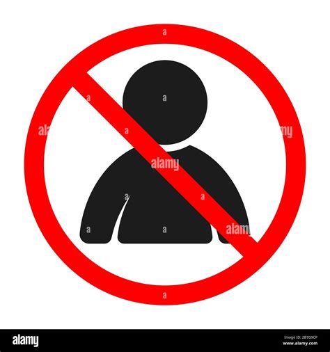 Ban of people. Prohibited to humans. No entry sign. No people - red ...