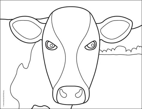 Cow Head Coloring Pages