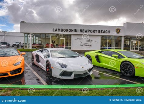 Lamborghini Cars Parked at the Factory Authorized Dealership in California Editorial Photography ...