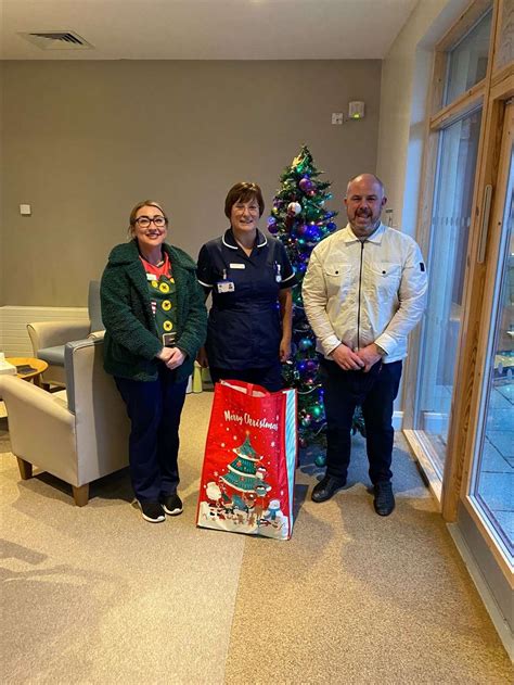 S.A.O. Carpentry & Joinery donates gifts to Grantham Hospital wards