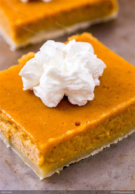 Pumpkin Pie Squares Recipe | RecipeLand.com