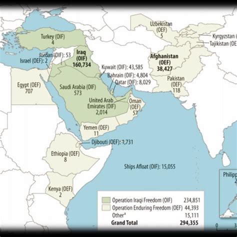 Map of Operation Enduring Freedom and Operation Iraqi Freedom as of... | Download Scientific Diagram