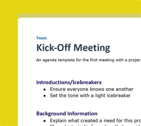 How to Run a Compelling Kick-Off Meeting [+Free Sample Agenda]