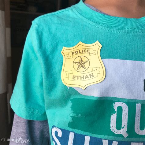 DIY Personalized Police Badges Using Silhouette Printable Gold Foil – Studio Xtine