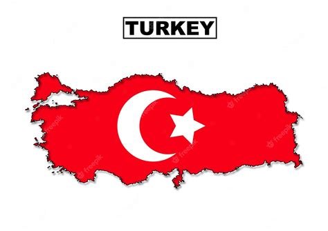 Premium Vector | Turkey flag map in vector