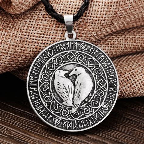 Aliexpress.com : Buy LANGHONG 1pcs Norse Vikings Pendant Necklace Valknut Raven RUNE PENDANT ...