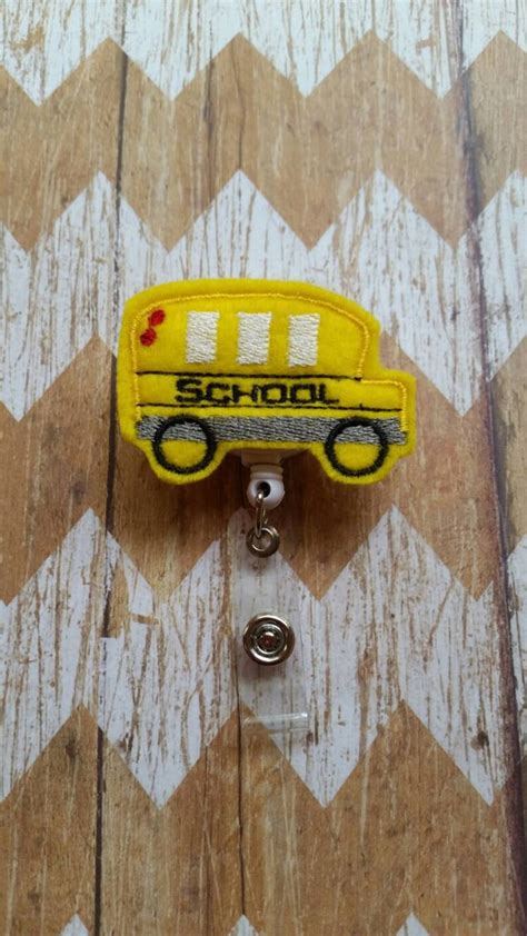 School Bus Badge Reel Bus Driver Badge Reel ID Badge Reel | Etsy