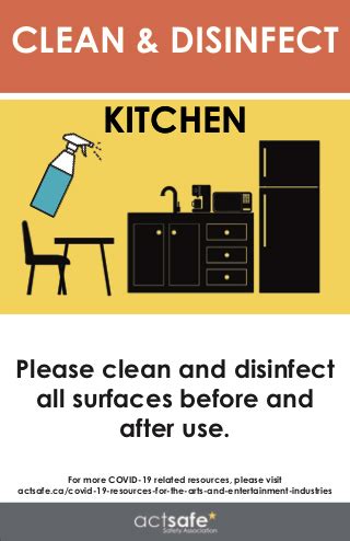 Clean & Disinfect: KITCHENS - Actsafe Safety Association