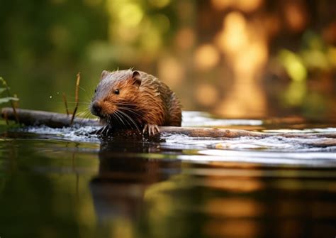 Premium AI Image | Beavers are the secondlargest living rodents