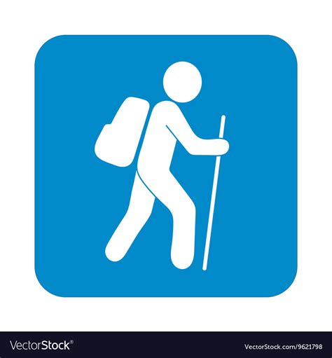 Hiking icon Royalty Free Vector Image - VectorStock