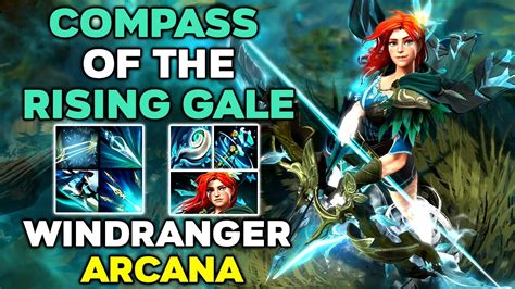 BEST Arcana in Dota 2?! Windranger Arcana - Compass of the Rising Gale - YouTube