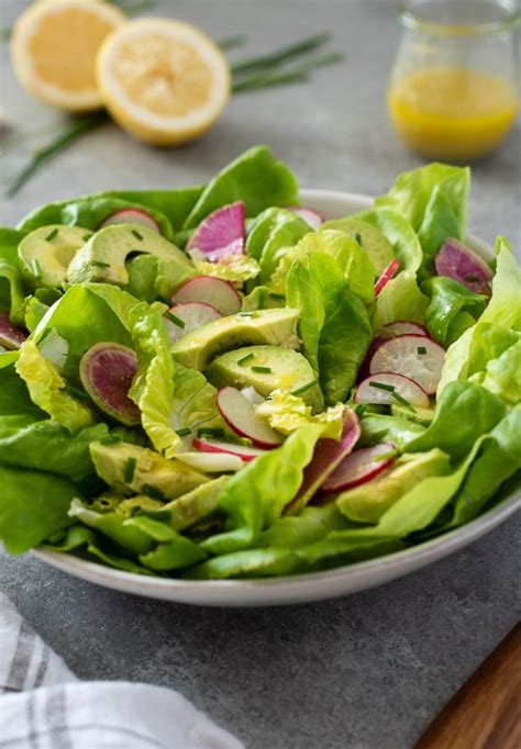 Butter Lettuce Salad with Lemon Dijon Dressing - Flavor the Moments