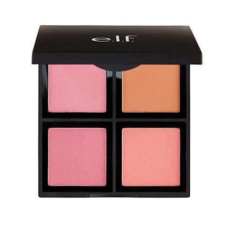 Buy e.l.f. Cosmetics Powder Blush Palette, Four Blush Shades for Beautiful, Long-Lasting Pigment ...