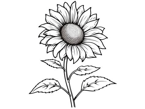 Sunflower Coloring Project - Coloring Page