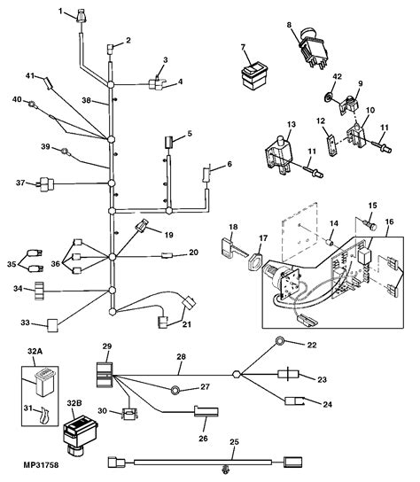 John Deere L120 Wiring Harness