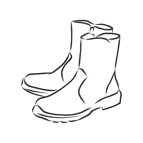 bosquejo del vector de botas 7652796 Vector en Vecteezy