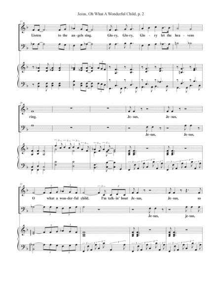 Jesus, Oh What A Wonderful Child - 2-Part - Digital Sheet Music | Sheet ...