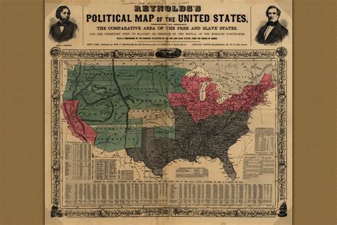 Reynolds's Political Map of United States; Civil War, 1856 Historic Map | eBay