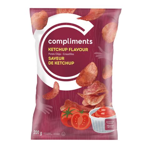 Ketchup Potato Chips 200 g | Compliments.ca