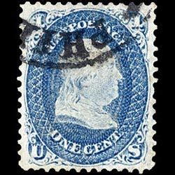 Rare Stamps: Benjamin Frankling Z-grill 1868