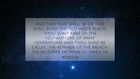 Isaiah 58:12 KJV Desktop Wallpaper - And they that shall be of thee shall build the