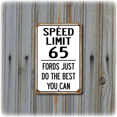 Funny Ford Speed Limit Highway Sign - Etsy