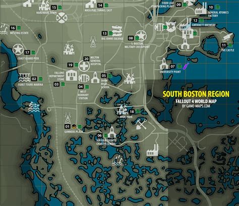 Fallout 4 - South Boston Region Map Fallout 4 Fallout 4 Map, Fallout Theme, Fallout Nuka Cola ...