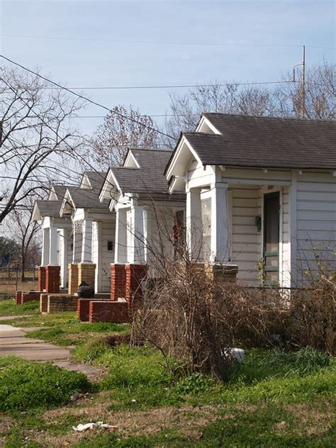 Houston Texas Old Historic Fifth Ward Near Downtown Roads Building ...