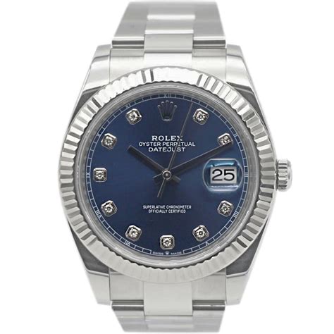 Rolex Datejust 41 Stainless Steel Fluted Bezel Oyster Bracelet 126334 ...