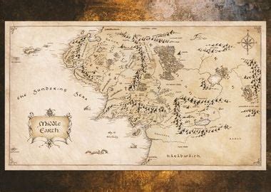 'Middle-Earth Map' Poster, picture, metal print, paint by Middle-Earth ...