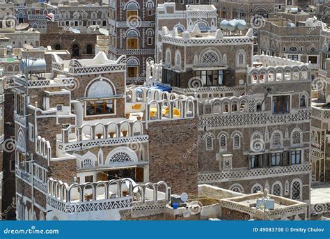 Exterior of the Traditional Decorated Buildings of Sanaa City in Sanaa, Yemen. Editorial Stock ...