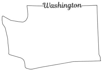 Washington – Map Outline, Printable State, Shape, Stencil, Pattern – DIY Projects, Patterns ...