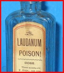 ANTIQUE LAUDANUM TINCTURE OF OPIUM BOTTLE - VERY RARE!! | #22862154