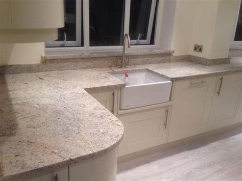 Installation of kashmir cream / ivory Fantacy granite kitchen worktops in #Cheshire | Granite ...