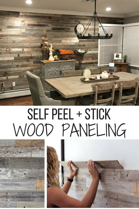 3" Reclaimed Peel and Stick Solid Wood Wall Paneling | Wood walls ...