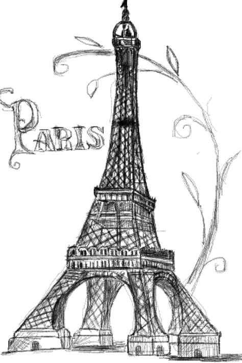 Easy Paris Drawing