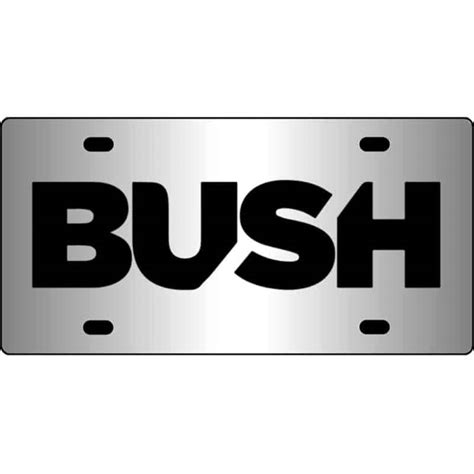 Bush Band Logo Mirror License Plate