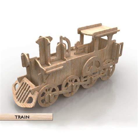 Train Puzzle – Double Cut Designs LLC