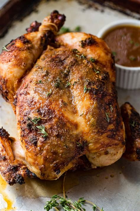 Smoked Whole Chicken Recipe (Traeger Whole Chicken) - Oh Sweet Basil