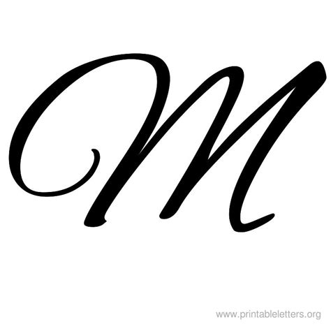 Printable Letter Cursive M | Fancy cursive, Cursive letters fancy ...